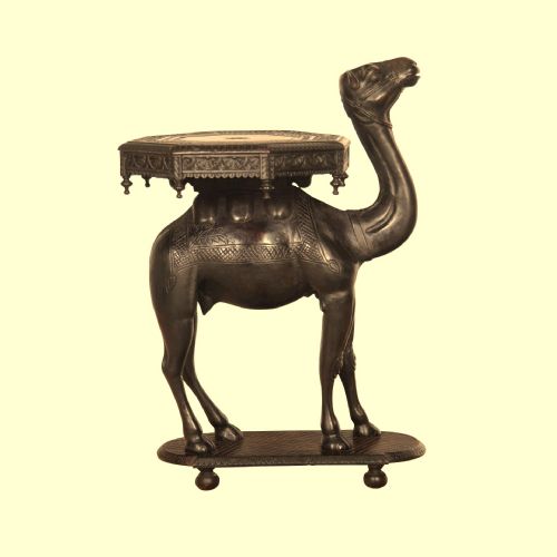 19TH CENTURY RARE INDIAN CARVED CAMEL OCCASIONAL TABLE - ADDITIONAL PHOTO 17