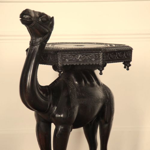 19TH CENTURY RARE INDIAN CARVED CAMEL OCCASIONAL TABLE - ADDITIONAL PHOTO 22