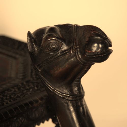 19TH CENTURY RARE INDIAN CARVED CAMEL OCCASIONAL TABLE - ADDITIONAL PHOTO 23