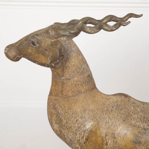 LIFESIZE 19TH CENTURY QUIRKY CARVED WOOD ANTELOPE - ADDITIONAL PHOTO 6