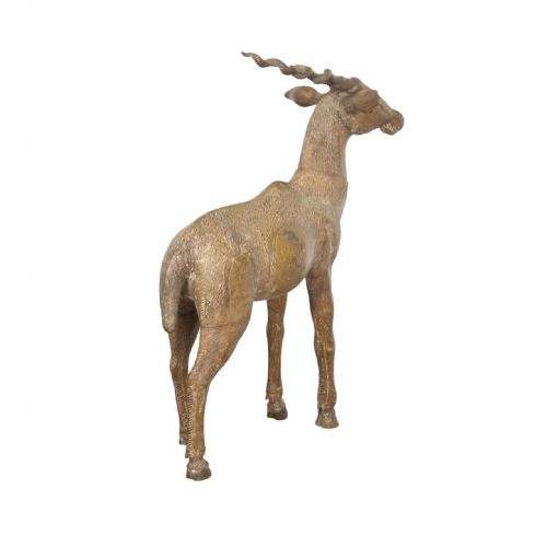LIFESIZE 19TH CENTURY QUIRKY CARVED WOOD ANTELOPE - ADDITIONAL PHOTO 7