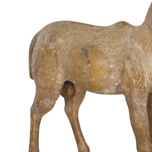 LIFESIZE 19TH CENTURY QUIRKY CARVED WOOD ANTELOPE - ADDITIONAL PHOTO 8