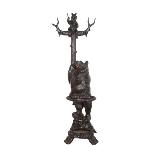 19TH CENTURY CARVED BEAR HALL STAND - ADDITIONAL PHOTO 1