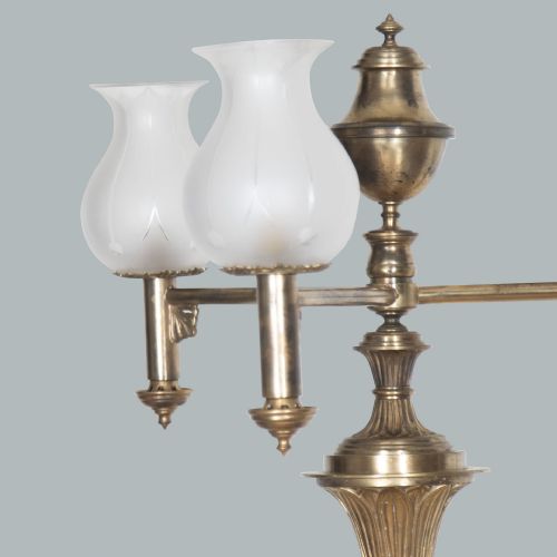 LARGE PAIR OF FLOOR STANDING GILT BRONZE CANDELABRA - ADDITIONAL PHOTO 2
