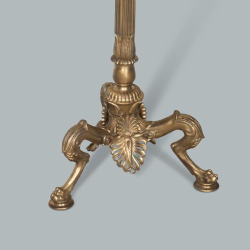 LARGE PAIR OF FLOOR STANDING GILT BRONZE CANDELABRA - ADDITIONAL PHOTO 4