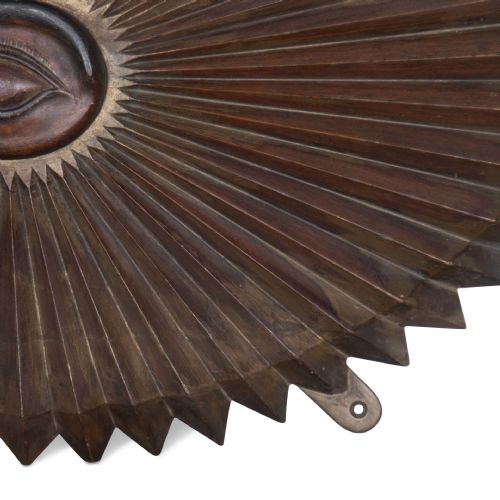 19TH CARVED WOOD PANEL EYE OF HORUS - ADDITIONAL PHOTO 3
