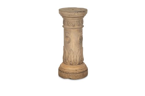 19TH CENTURY NEOCLASSICAL TERRACOTTA PEDESTAL - ADDITIONAL PHOTO 2