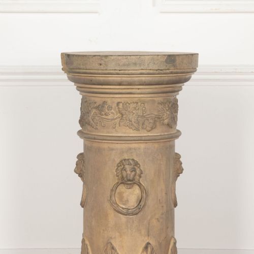19TH CENTURY NEOCLASSICAL TERRACOTTA PEDESTAL - ADDITIONAL PHOTO 6