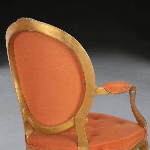 PAIR OF GEO III GILTWOOD OPEN ARMCHAIRS - ADDITIONAL PHOTO 12