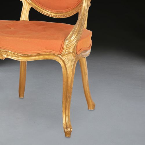 PAIR OF GEO III GILTWOOD OPEN ARMCHAIRS - ADDITIONAL PHOTO 14