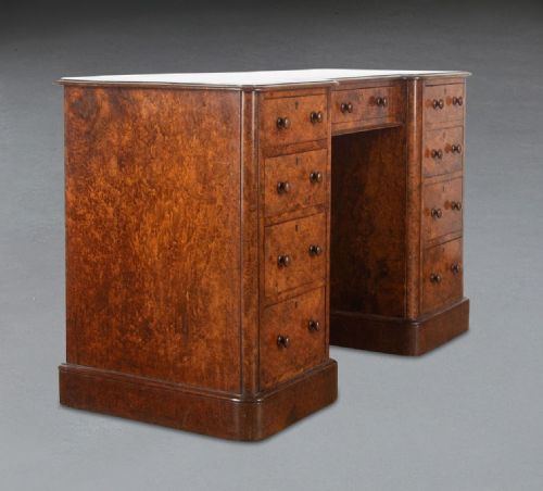 19TH CENTURY BURR WALNUT DESK - ADDITIONAL PHOTO 1