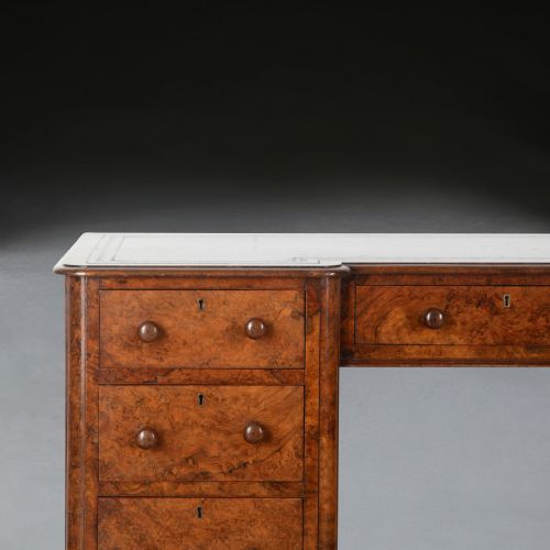 19TH CENTURY BURR WALNUT DESK - ADDITIONAL PHOTO 3