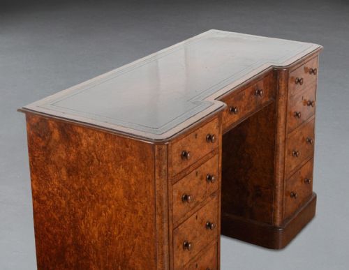 19TH CENTURY BURR WALNUT DESK - ADDITIONAL PHOTO 4