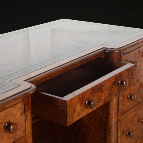 19TH CENTURY BURR WALNUT DESK - ADDITIONAL PHOTO 6