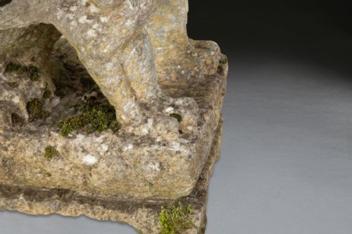 PAIR OF 19TH CENTURY CHINESE CARVED STONE LIONS - ADDITIONAL PHOTO 11