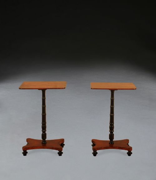 pair of burr elm occasional tables - CATEGORY: ANTIQUE TABLES - DATED 1900