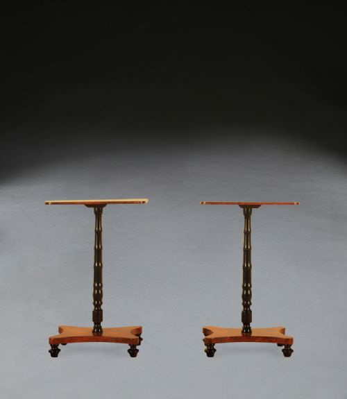 PAIR OF BURR ELM OCCASIONAL TABLES - ADDITIONAL PHOTO 2