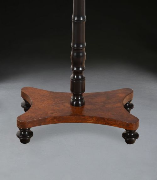 PAIR OF BURR ELM OCCASIONAL TABLES - ADDITIONAL PHOTO 4