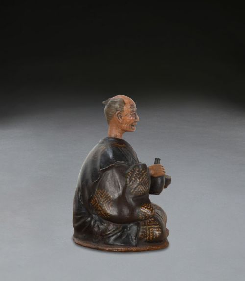 RARE C19TH POTTERY NODDING FIGURE - ADDITIONAL PHOTO 2