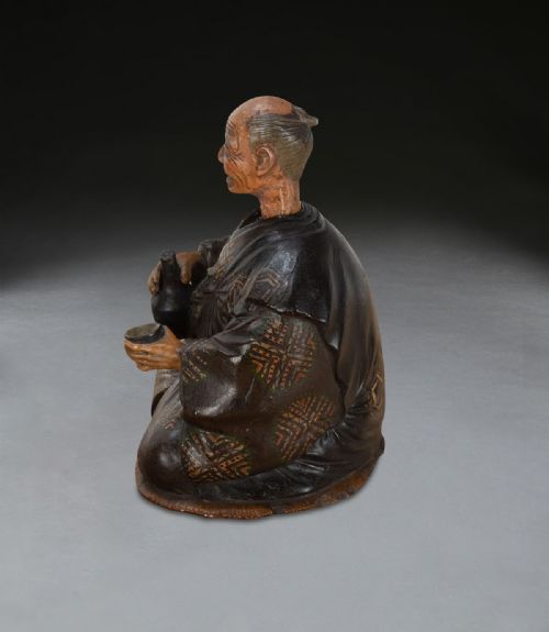 RARE C19TH POTTERY NODDING FIGURE - ADDITIONAL PHOTO 3