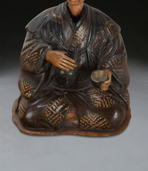 RARE C19TH POTTERY NODDING FIGURE - ADDITIONAL PHOTO 5