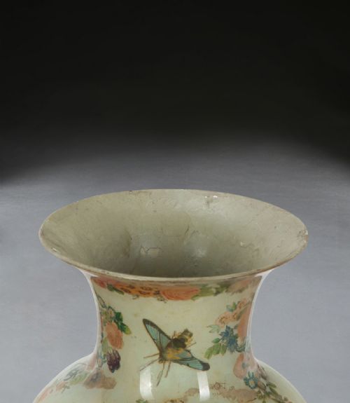 19TH CENTURY DECALCOMANIA VASE - ADDITIONAL PHOTO 3