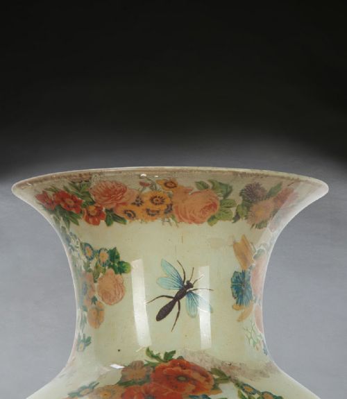 19TH CENTURY DECALCOMANIA VASE - ADDITIONAL PHOTO 4