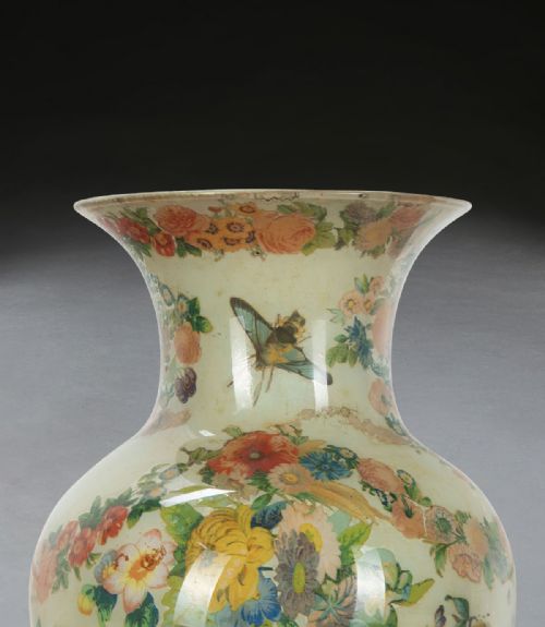 19TH CENTURY DECALCOMANIA VASE - ADDITIONAL PHOTO 5