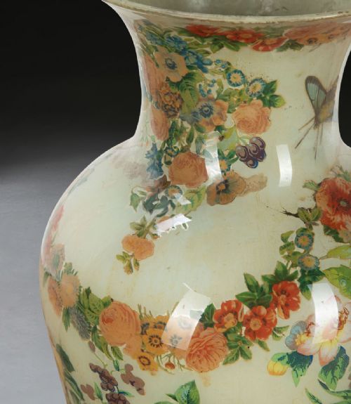 19TH CENTURY DECALCOMANIA VASE - ADDITIONAL PHOTO 6