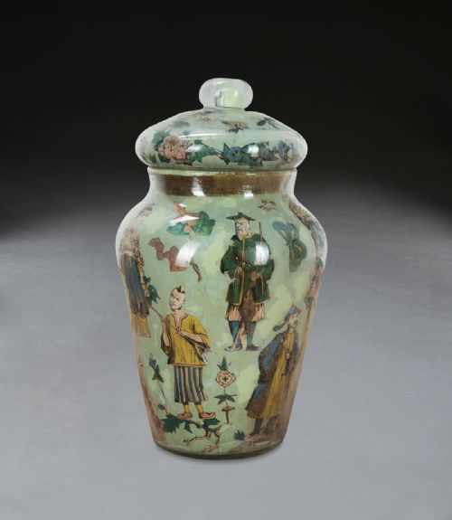 regency decalcomania vase - CATEGORY: ANTIQUE VASES - DATED 19TH CENTURY