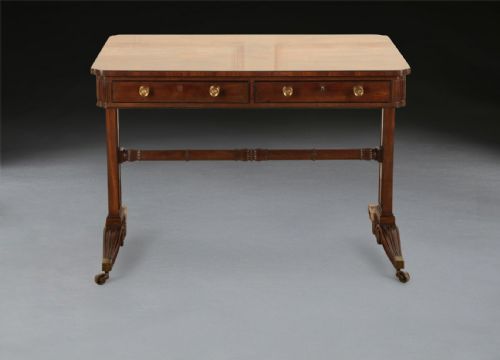 REGENCY MAHOGANY FREESTANDING LIBRARY TABLE - ADDITIONAL PHOTO 2