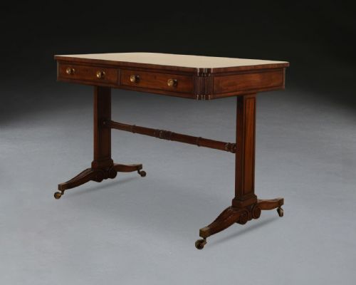 REGENCY MAHOGANY FREESTANDING LIBRARY TABLE - ADDITIONAL PHOTO 3