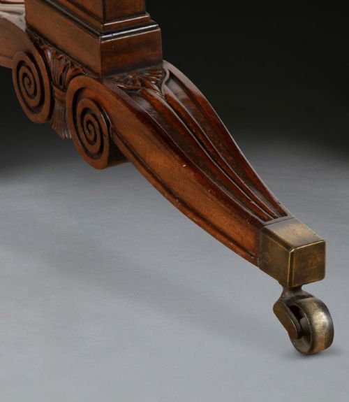 REGENCY MAHOGANY FREESTANDING LIBRARY TABLE - ADDITIONAL PHOTO 9