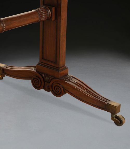 REGENCY MAHOGANY FREESTANDING LIBRARY TABLE - ADDITIONAL PHOTO 11