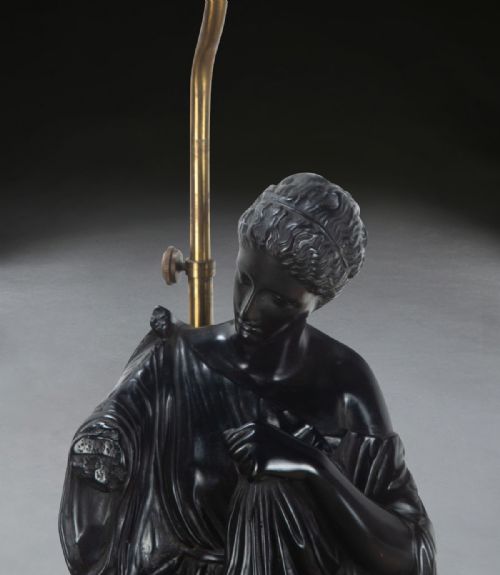 PAIR OF NEOCLASSICAL FIGURAL LAMPS - ADDITIONAL PHOTO 3