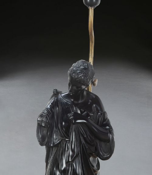 PAIR OF NEOCLASSICAL FIGURAL LAMPS - ADDITIONAL PHOTO 4