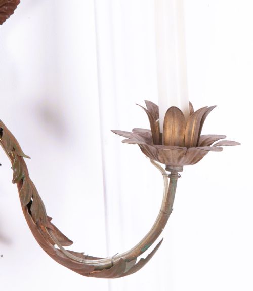 PAIR OF PAINTED TOLE WALL LIGHTS - ADDITIONAL PHOTO 6