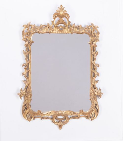 19th century carved gilt wood mirror - CATEGORY: ANTIQUE MIRRORS - DATED 19TH CENTURY