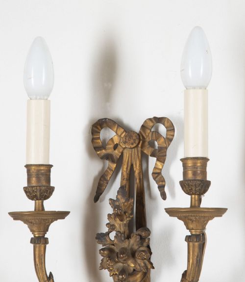 SET OF FOUR 19TH CENTURY ORMOLU WALL LIGHTS - ADDITIONAL PHOTO 5