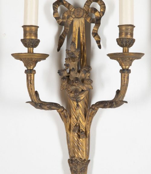 SET OF FOUR 19TH CENTURY ORMOLU WALL LIGHTS - ADDITIONAL PHOTO 6