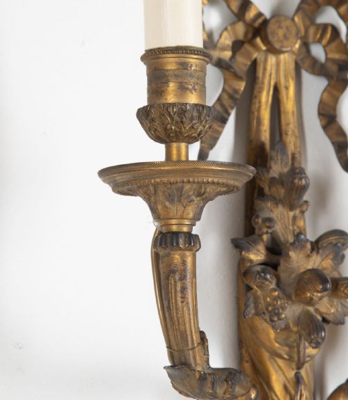 SET OF FOUR 19TH CENTURY ORMOLU WALL LIGHTS - ADDITIONAL PHOTO 7