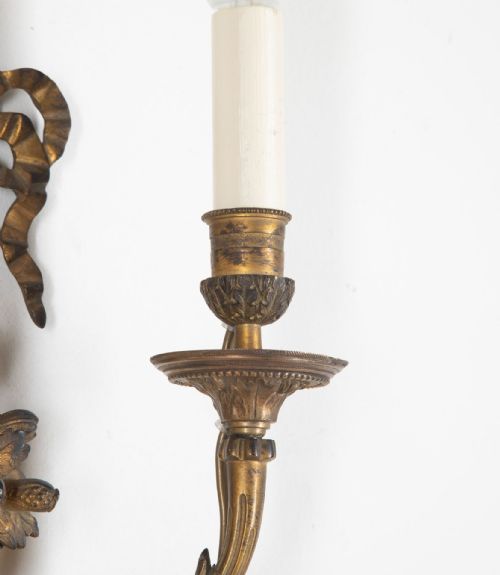 SET OF FOUR 19TH CENTURY ORMOLU WALL LIGHTS - ADDITIONAL PHOTO 8