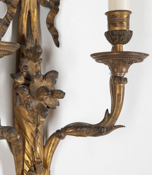 SET OF FOUR 19TH CENTURY ORMOLU WALL LIGHTS - ADDITIONAL PHOTO 10