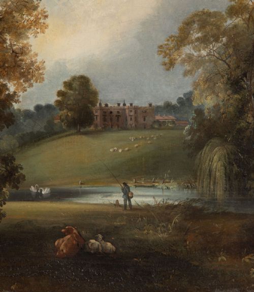 19TH CENTURY COUNTRY HOUSE OIL ON CANVAS - ADDITIONAL PHOTO 2