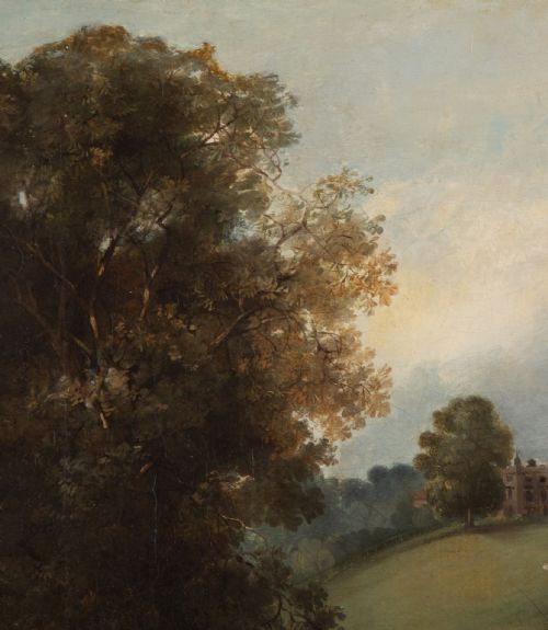 19TH CENTURY COUNTRY HOUSE OIL ON CANVAS - ADDITIONAL PHOTO 3
