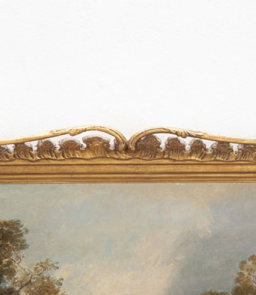 19TH CENTURY COUNTRY HOUSE OIL ON CANVAS - ADDITIONAL PHOTO 4