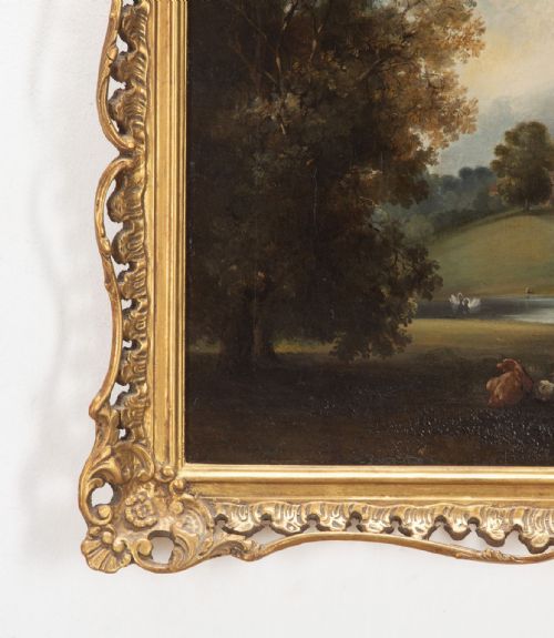 19TH CENTURY COUNTRY HOUSE OIL ON CANVAS - ADDITIONAL PHOTO 6