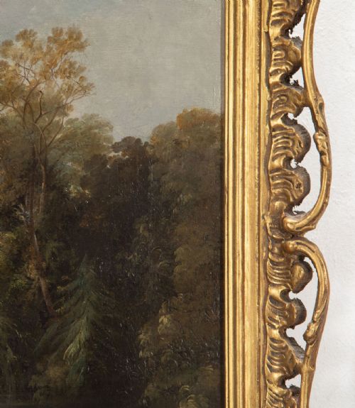 19TH CENTURY COUNTRY HOUSE OIL ON CANVAS - ADDITIONAL PHOTO 8