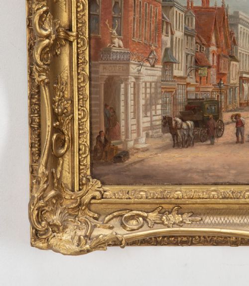 19TH CENTURY OIL ON CANVAS OF REIGATE SURREY - ADDITIONAL PHOTO 5