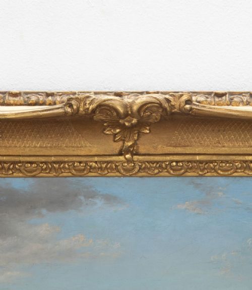 19TH CENTURY OIL ON CANVAS OF REIGATE SURREY - ADDITIONAL PHOTO 7